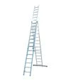 Лестница раскладная ELKOP трехсекционная 3,8-9 м с металлической растяжкой (VHR P 3*14) - 1
