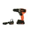 Дриль-шурупокрут ударний акумуляторний BLACK+DECKER BCD003C1, 18 В - 2