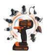 Шуруповерт многофункциональный аккумуляторный BLACK+DECKER MT218KB, безударный, 18 В, 1,5 А*ч - 5