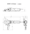 Кутова шліфмашина Metabo WEPBF 15-150 Quick, 1550 Вт + диски (613085000) - 2