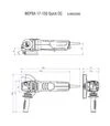 Угловая шлифмашина Metabo WEPBA 19-150 Q DS M-Brush, 1900 Вт 150 мм, педальный выключатель (613117000) - 3