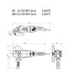 Угловая шлифмашина Metabo WEA 24-230 MVT Quick, 2400 Вт, плавный пуск, автобаланс (606472000) - 2