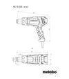 Будівельний фен Metabo HG 16-500, 1600 Вт, 300/500 &deg;C, кейс (601067500) - 3