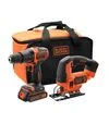 Набор аккумуляторных инструментов BLACK+DECKER BCK22S1S, BDCHD18 + BDCJS18, сумка (BCK22S1S) - 1