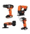 Набір акумуляторного інструменту BLACK+DECKER BDCK123S2S, BDCHD12S1 + BDCJS12N + BDCDS12N + BDCCF12N, сумка (BDCK123S2S) - 1