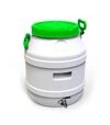 Бідон харчовий Європласт 45 л, з нержавіючим краном, зелена кришка (173313) - 1