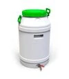 Бідон харчовий Європласт 65 л, з латунним краном, зелена кришка (175284) - 1