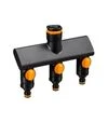 Тройник для крана Fiskars Comfort на 3 выхода, с клапанами (1070578) - 1