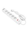 Мережевий подовжувач-фільтр 2E 3х1,5 мм&sup2;, 5 розеток, 3хUSB-A, білий, 2 м (2E-SP515M2USBWH) - 1