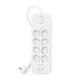 Сетевой удлинитель-фильтр Belkin 3х1,5 мм&sup2;, 8 розеток, USB-C/C 30 Вт, белый, 2 м (SRB004VF2M) - 1