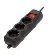 Мережевий подовжувач-фільтр Gembird 3 розетки, чорний, 3 м (SPG3-G-10B-PRO) - 2
