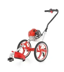 Мотокоса бензиновая Hecht 155 на колесах.