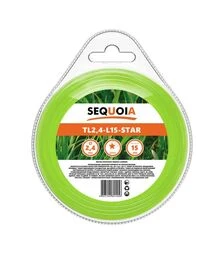 Волосінь для тримера SEQUOIA TL2,4-L15-Star зірочка 2,4 мм, 15 м