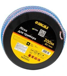 Леска для триммера Sigma армированный квадрат Ø2,7мм, 200м катушка (5623351)