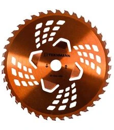 Диск для тримера Tekhmann 255х25.4 мм 40 ТВС зубців, 4 підрізні лопасті (40034458)