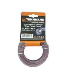 Волосінь для тримера Tekhmann DUAL Flower-Twist, 2,4 мм, 15 м (T.40924015)