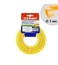 Волосінь для тримера Зеніт квадрат 3,0 мм, 15 м (40430015)
