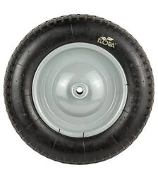 Колесо для тачки Flora пневматичне 14", 3,50-8, 360×85мм, вісь Ø16мм, довжина 90мм (5057334)