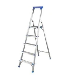 Стремянка алюминиевая Flora, 5 ступенек, 1,59м (5036634)