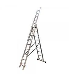 Драбина трисекційна GTM KME309, 3x9 сходинок, довжина 2,45–5,69 м (KME309)