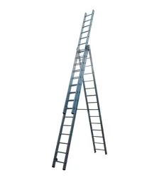 Лестница раскладная ELKOP трехсекционная 4,0-9,45 м с металлической растяжкой (VHR Р 3*15)