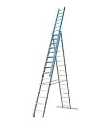 Лестница раскладная ELKOP трехсекционная 4,6-11,4 м с металлической растяжкой (VHR Р 3*17)