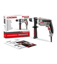 Дрель ударная CROWN CT10128C, 600 Вт, 2800 об/мин, 44800 уд/мин (CT10128C)