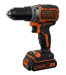 Дрель-шуруповерт аккумуляторный BLACK+DECKER BL186KB, 18 В, 1,5 Агод, в кейсе
