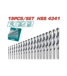Набір свердел TOTAL TACSD0195, 19 шт, Ø 1-10 мм (TACSD0195)