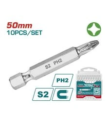 Набір біт TOTAL TAC16PH223, PH2, 50 мм, 10 шт. (TAC16PH223)