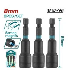 Торцева насадка TOTAL TAC270831 8x65 мм, 3 шт. (TAC270831)