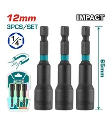 Торцева насадка TOTAL TAC271231 12x65 мм, 3 шт. (TAC271231)