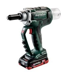 Заклепочный пистолет аккумуляторный Metabo NP 18 LTX BL 5.0, 18 В, 2x4 А*Год, кейс (619002800)