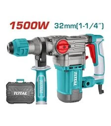 Перфоратор TOTAL TH1153256 SDS-Plus, 1500 Вт, 0–950 об/хв, 5.5 Дж, 0-4500 уд/хв (TH1153256)