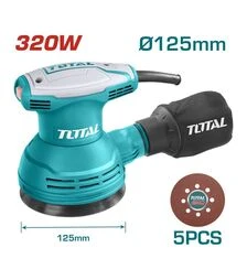 Эксцентриковая шлифмашина TOTAL TF2031256, 320 Вт, 125 мм (TF2031256)