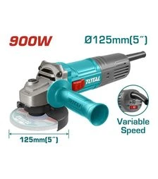 Угловая шлифмашина TOTAL TG109125565, 900 Вт, 125 мм, 5000–11000 об/мин (TG109125565)