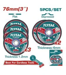 Набір відрізних і шліфувальних кругів TOTAL TAC303768, 5 шт. (TAC303768)
