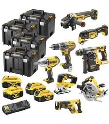 Набір акумуляторного електроінструменту DeWALT DCK865P4T в чотирьох кейсах TSTAK