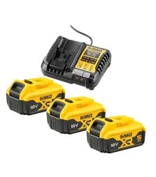 Зарядний пристрій DeWALT DCB1104P3, 10,8/12/18/54 В, 4 А + 3 акумулятори DCB184