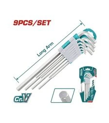 Набор шестигранных ключей TOTAL THT106191, 1.5-10 мм, 9 шт. (THT106191)