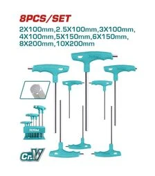 Набор шестигранных ключей TOTAL THHW80816, Т-образная рукоятка, 8 шт. (THHW80816)