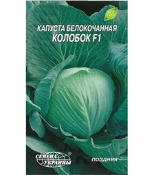 Насіння білоголової капусти Колобок, 3 г (Насіння України)