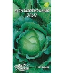 Насіння білоголової капусти Ольга, 1 г (Насіння України)