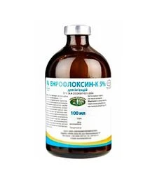 Антимікробний препарат Енрофлоксин-К 5%, 100 мл