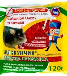 Зерно від щурів і мишей Лускунчик, 120 г