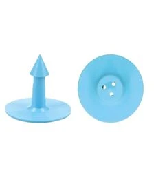 Вушні бірки блакитні MS Schippers для тварин (овець, кіз, свиней, поросят, собак) круглі, без номера, діаметром 28 мм