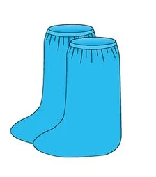 Бахилы высокие с резинкой, 50 шт