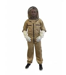 Комбинезон пчеловода с маской евро + перчатки кожаные, с нарукавниками (OD0015UP)