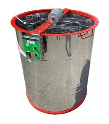 Медогонка 4-х рамкова поворотна нержавіюча, з горизонтальним електроприводом (PA4302)