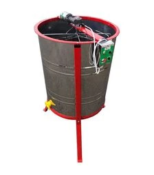 Медогонка 4-х рамкова поворотна нержавіюча, з горизонтальним електроприводом, з підставкою (MP0003NZ)